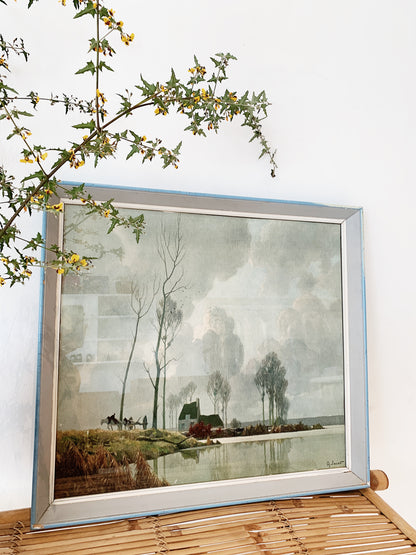Vintage A. Jacobs "November Clouds" Litho Print
