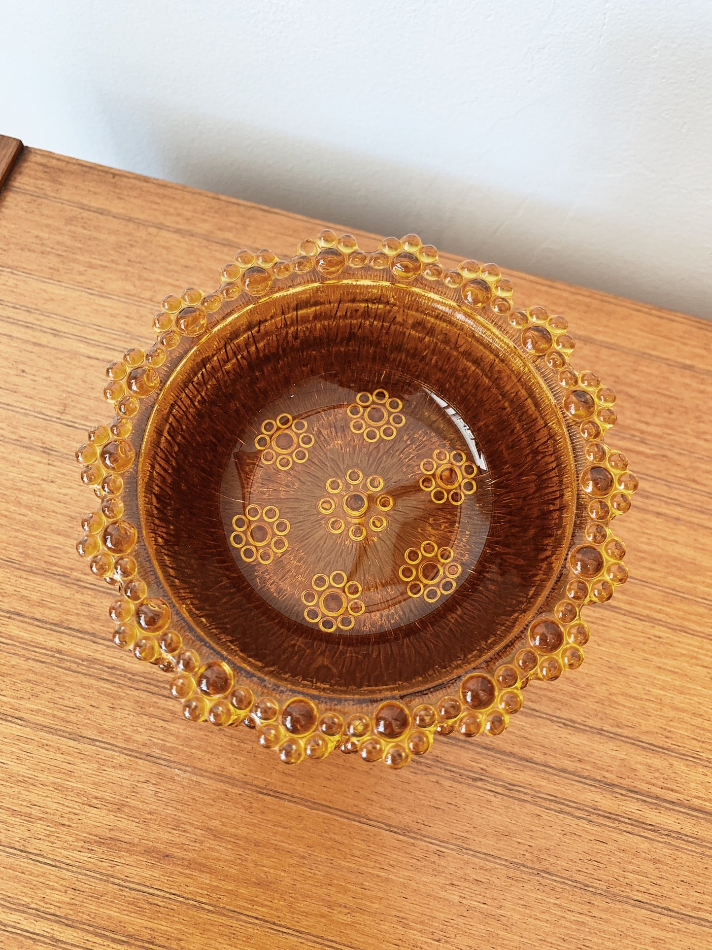 Vintage Amber Pudding Bowls / Set of 4