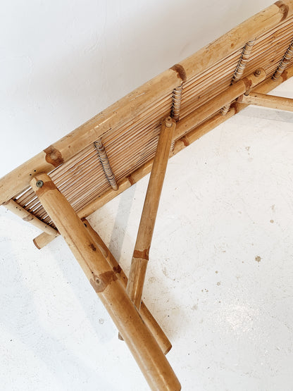Vintage Bamboo Bench Seat