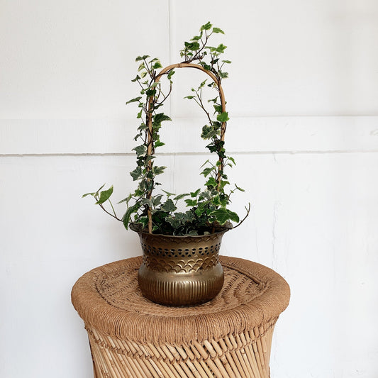 Vintage Brass Pot / Small