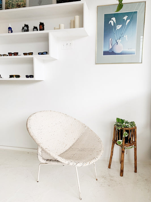 Vintage Cane Saucer Chair
