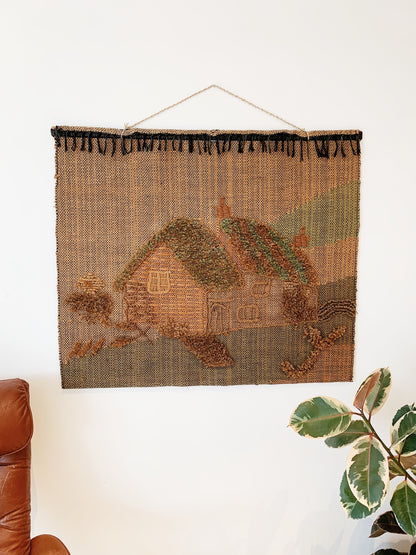 Vintage Country Cottage Wall Hanging