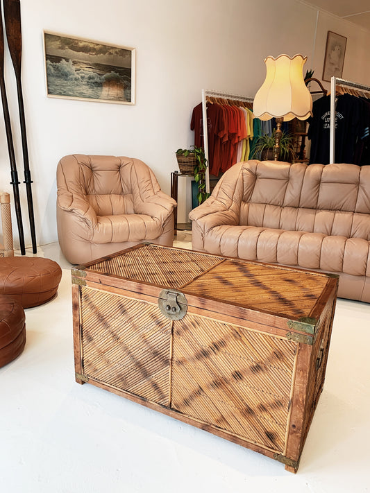 Vintage Eastern Bamboo Chest