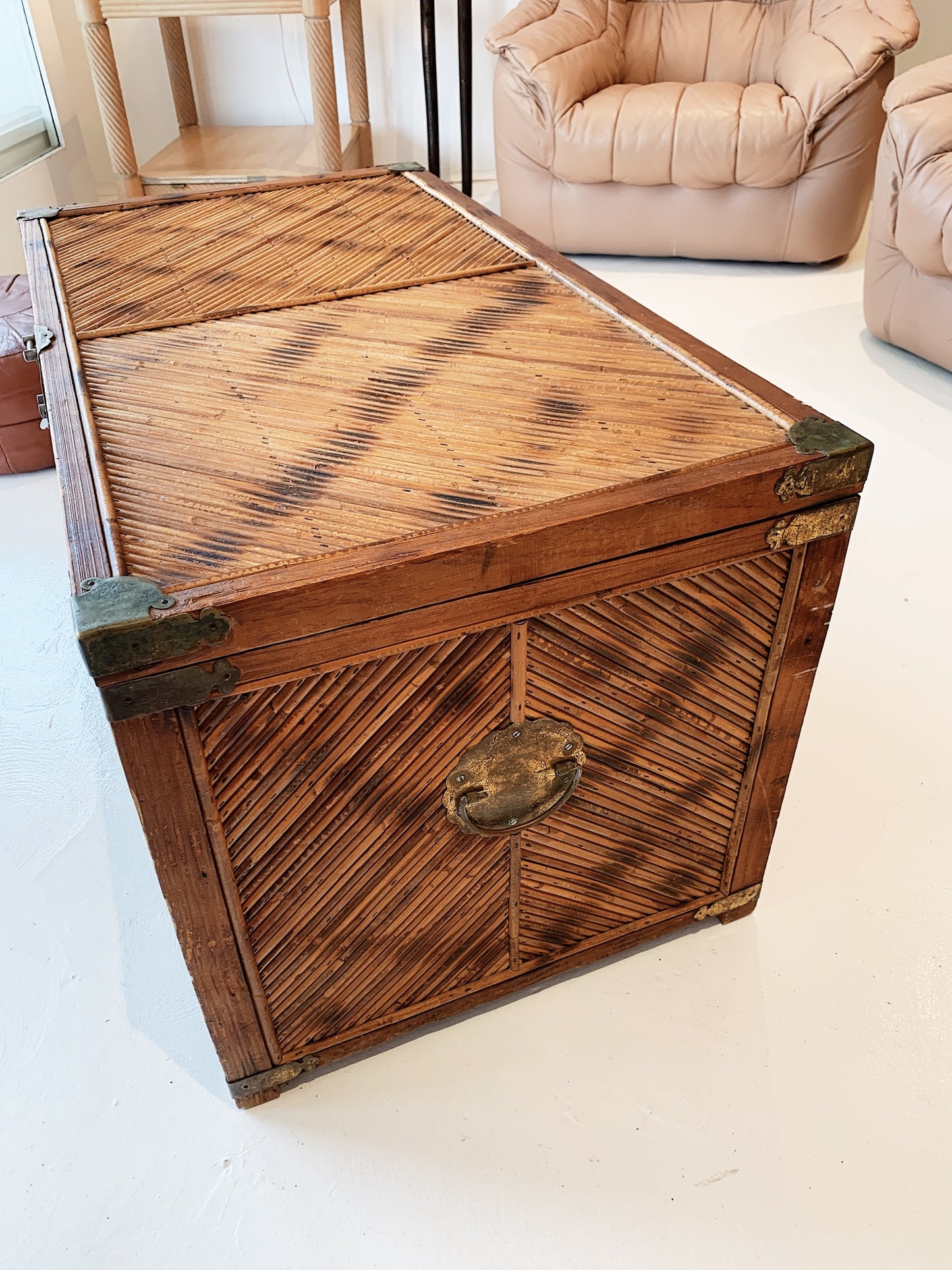 Vintage Eastern Bamboo Chest