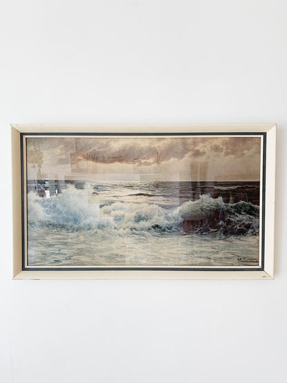Vintage Ed Mandon Glistering Surf Print