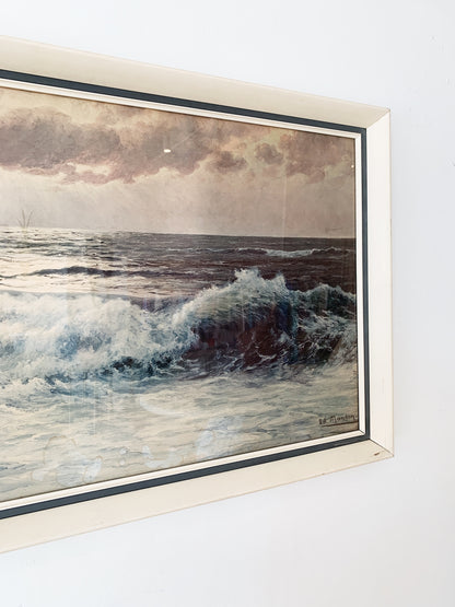 Vintage Ed Mandon Glistering Surf Print