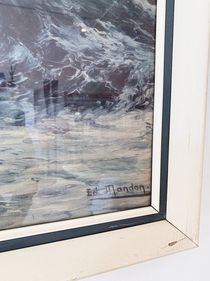Vintage Ed Mandon Glistering Surf Print