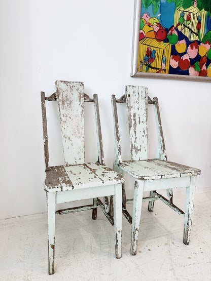 Vintage Farmhouse Mint Chair / 1 available
