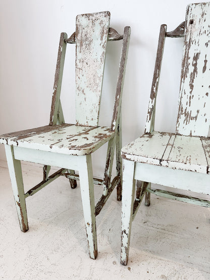 Vintage Farmhouse Mint Chair / 1 available