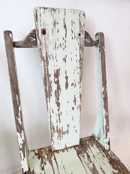 Vintage Farmhouse Mint Chair / 1 available