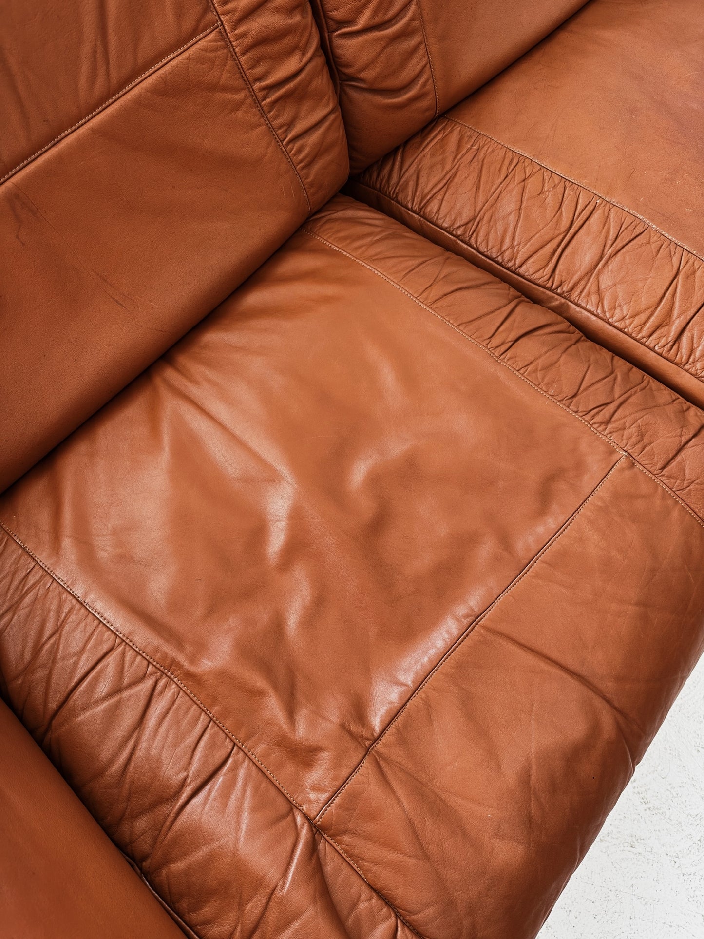 Vintage Gimson Slater Leather Modular Sofa & Armchair Set