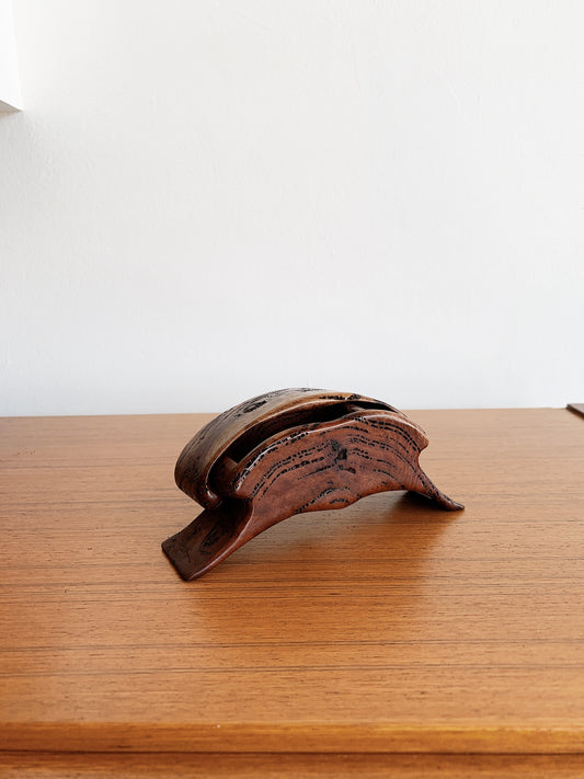Vintage Hand-carved Burled Wood Keep Safe