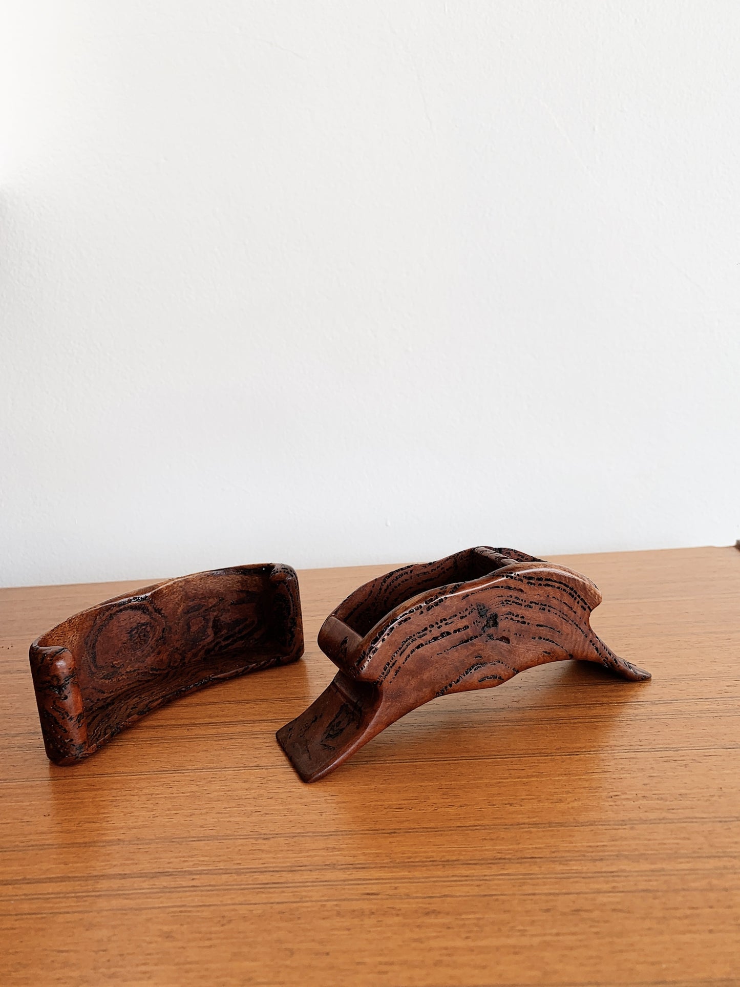 Vintage Hand-carved Burled Wood Keep Safe