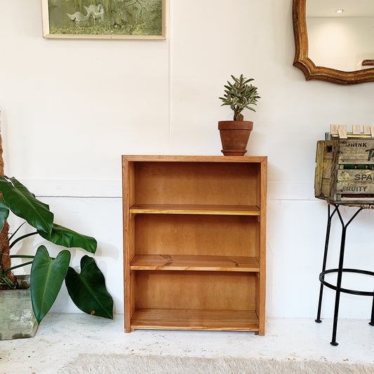 Vintage Handmade Pine Nook Bookshelf