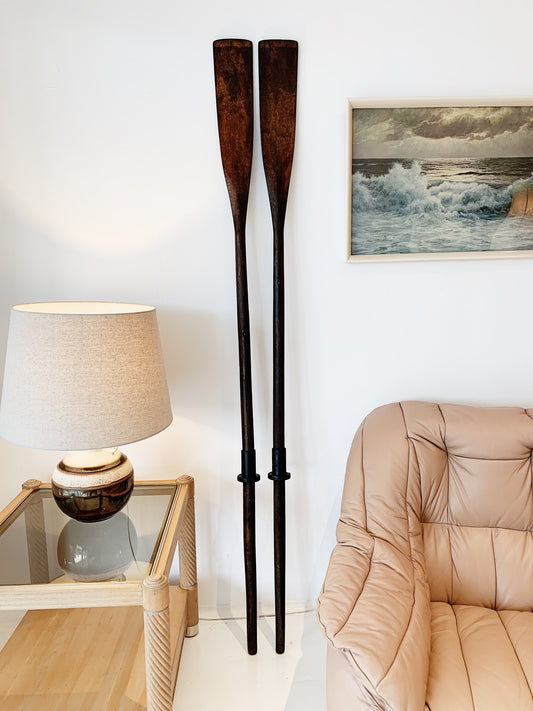 Vintage Hardwood Square Blade Rowing Oars