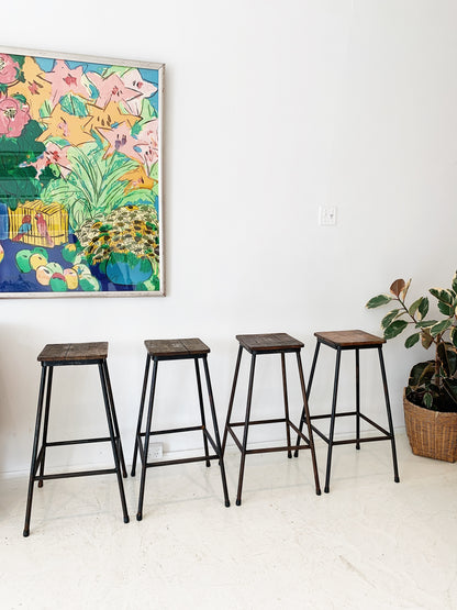 Vintage Industrial Bar Stools