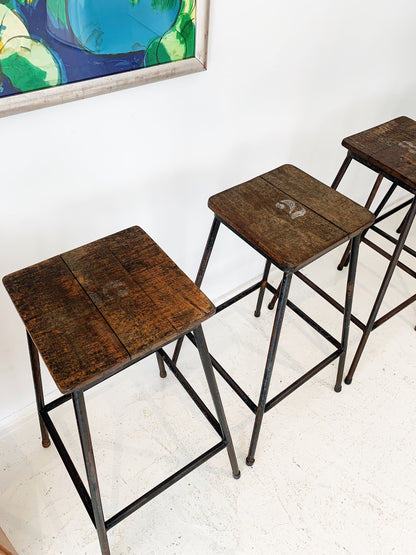 Vintage Industrial Bar Stools