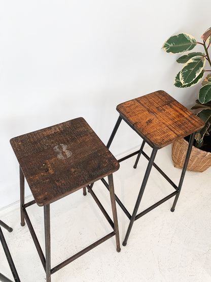 Vintage Industrial Bar Stools