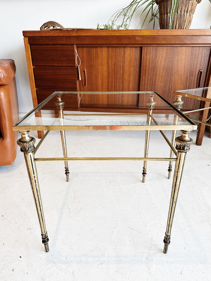Vintage Italian Brass Side Table