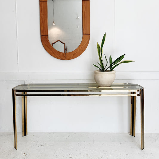 Vintage Italian Plated Console Table