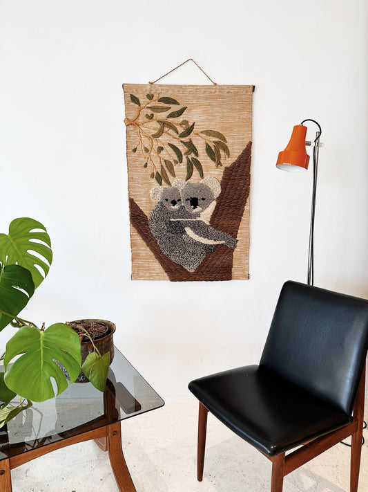 Vintage Koala Bear & Koko Baby Wall Hanging