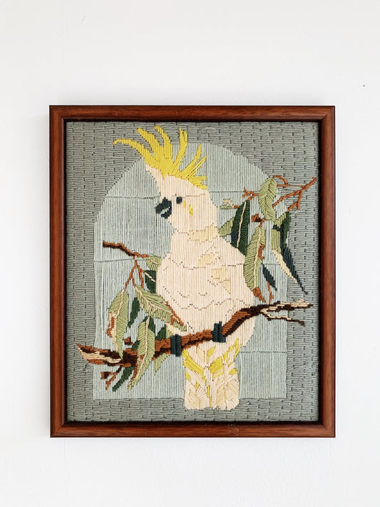 Vintage "Laughing Cockatoo" Cross Stitch
