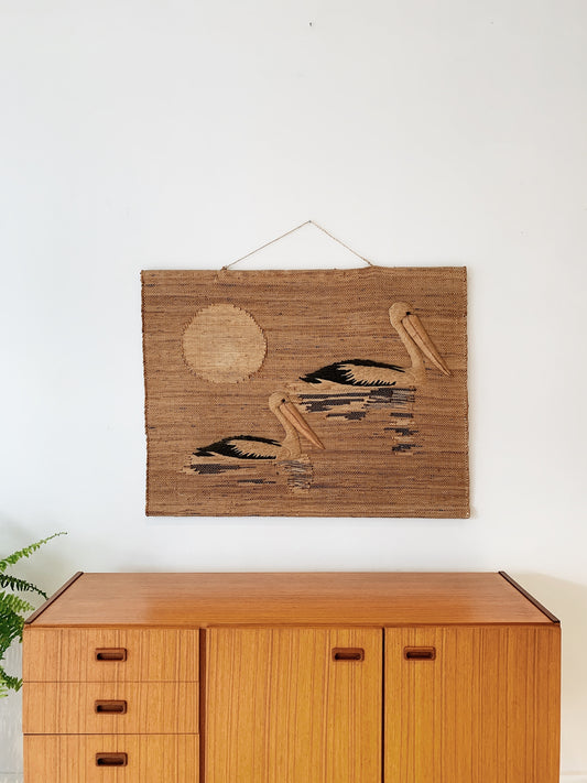 Vintage Meher Pelican Wall Hanging