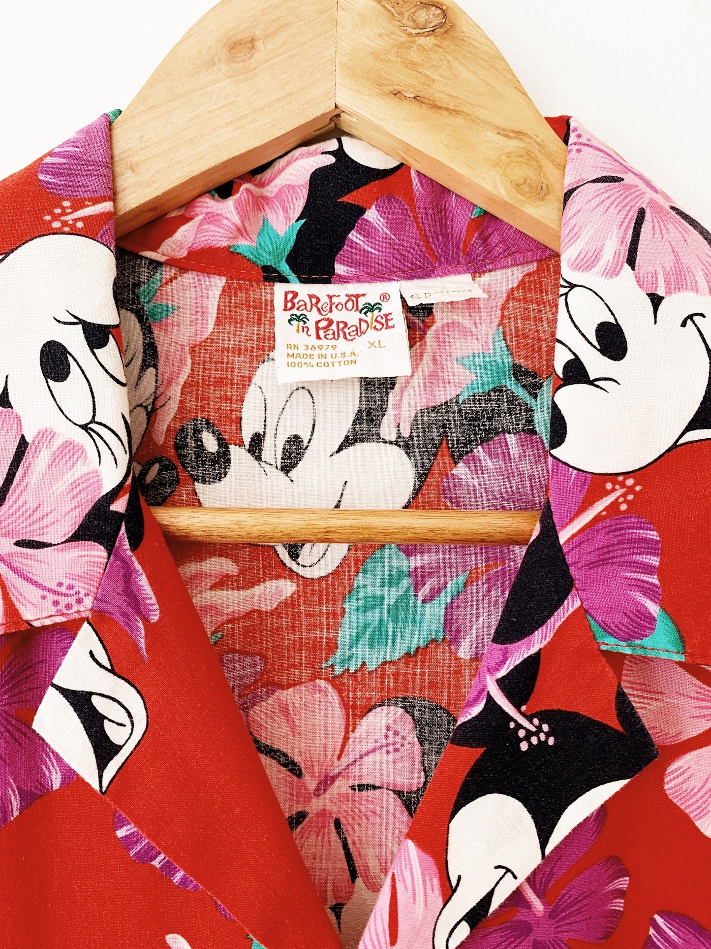 Vintage Mickey & Minnie Disneyland Aloha Shirt