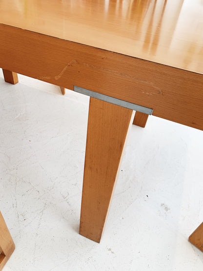 Vintage Modernist Custom Extendable Dining Table & Chairs