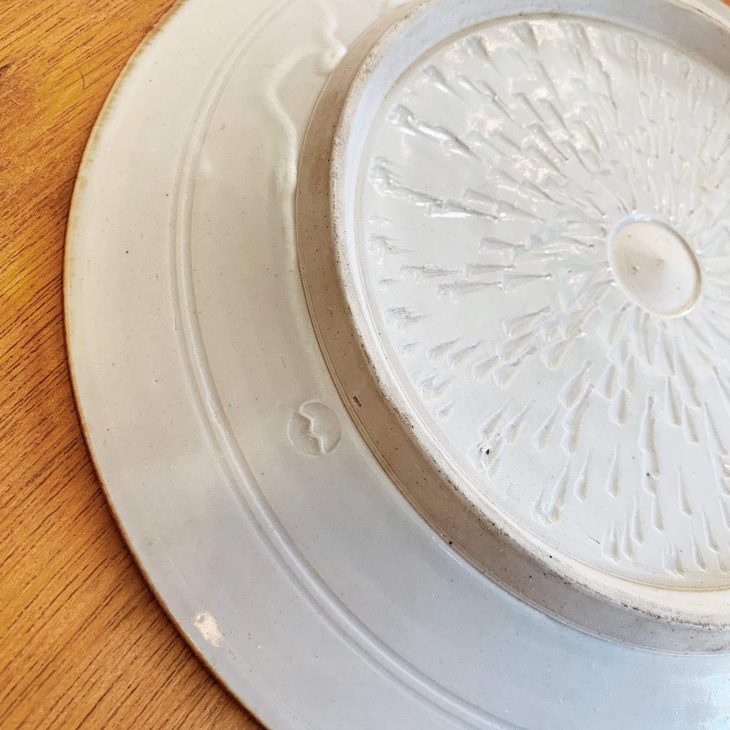 Vintage Pair of Sunset Stoneware Dinner Plates