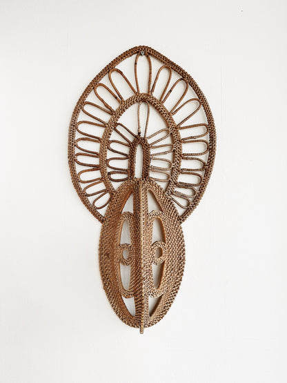 Vintage Papua New Guinean Folk Art Wall Hanging