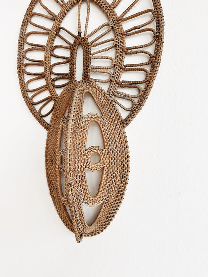 Vintage Papua New Guinean Folk Art Wall Hanging