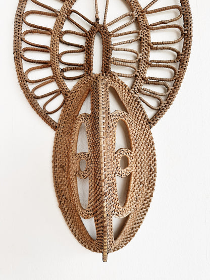 Vintage Papua New Guinean Folk Art Wall Hanging