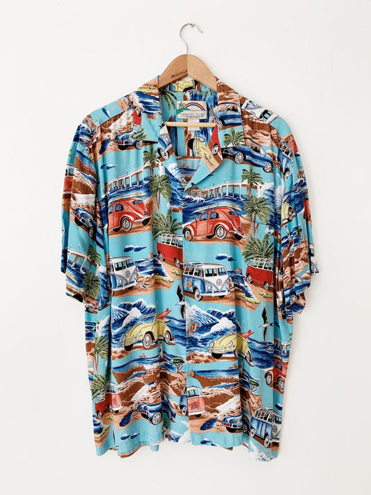 Vintage Paradise Found Beach Buggy Aloha Shirt
