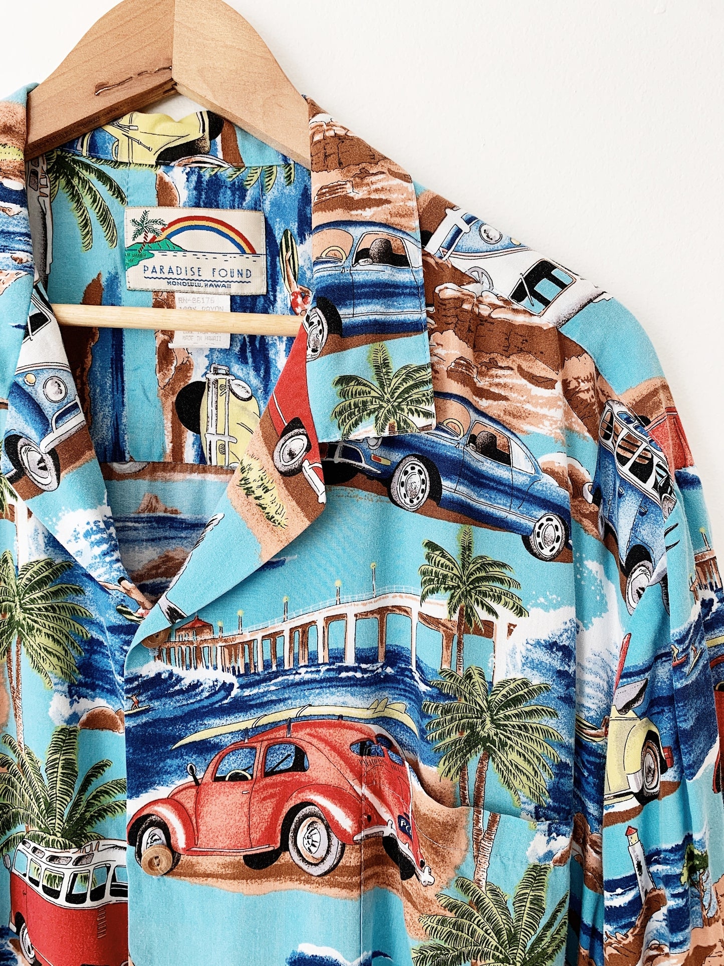 Vintage Paradise Found Beach Buggy Aloha Shirt
