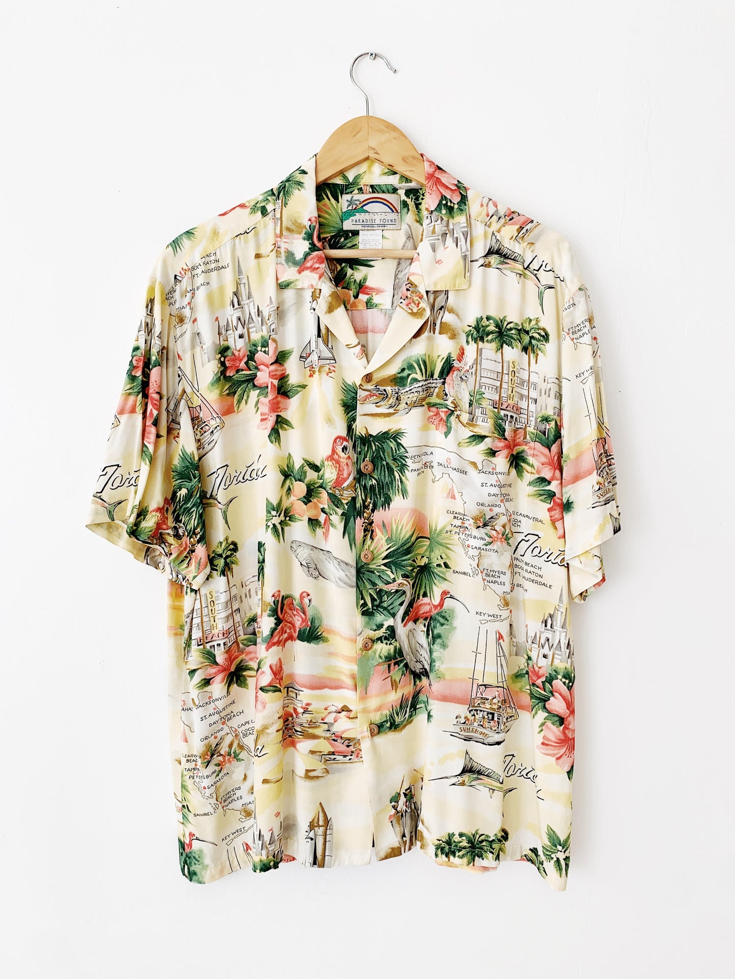 Vintage Paradise Found Florida State Aloha Shirt