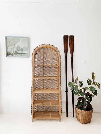 Vintage Peacock Cane Shelves