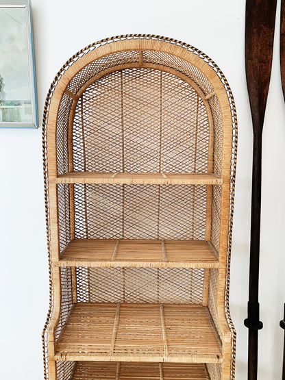 Vintage Peacock Cane Shelves