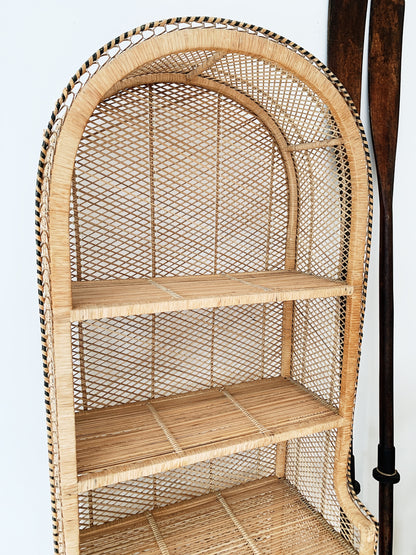 Vintage Peacock Cane Shelves