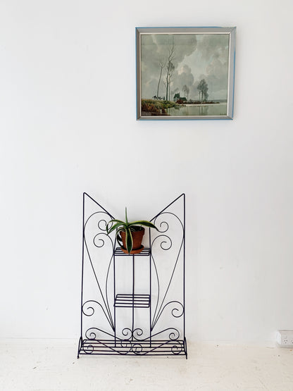 Vintage Purple People Eater Plant Stand
