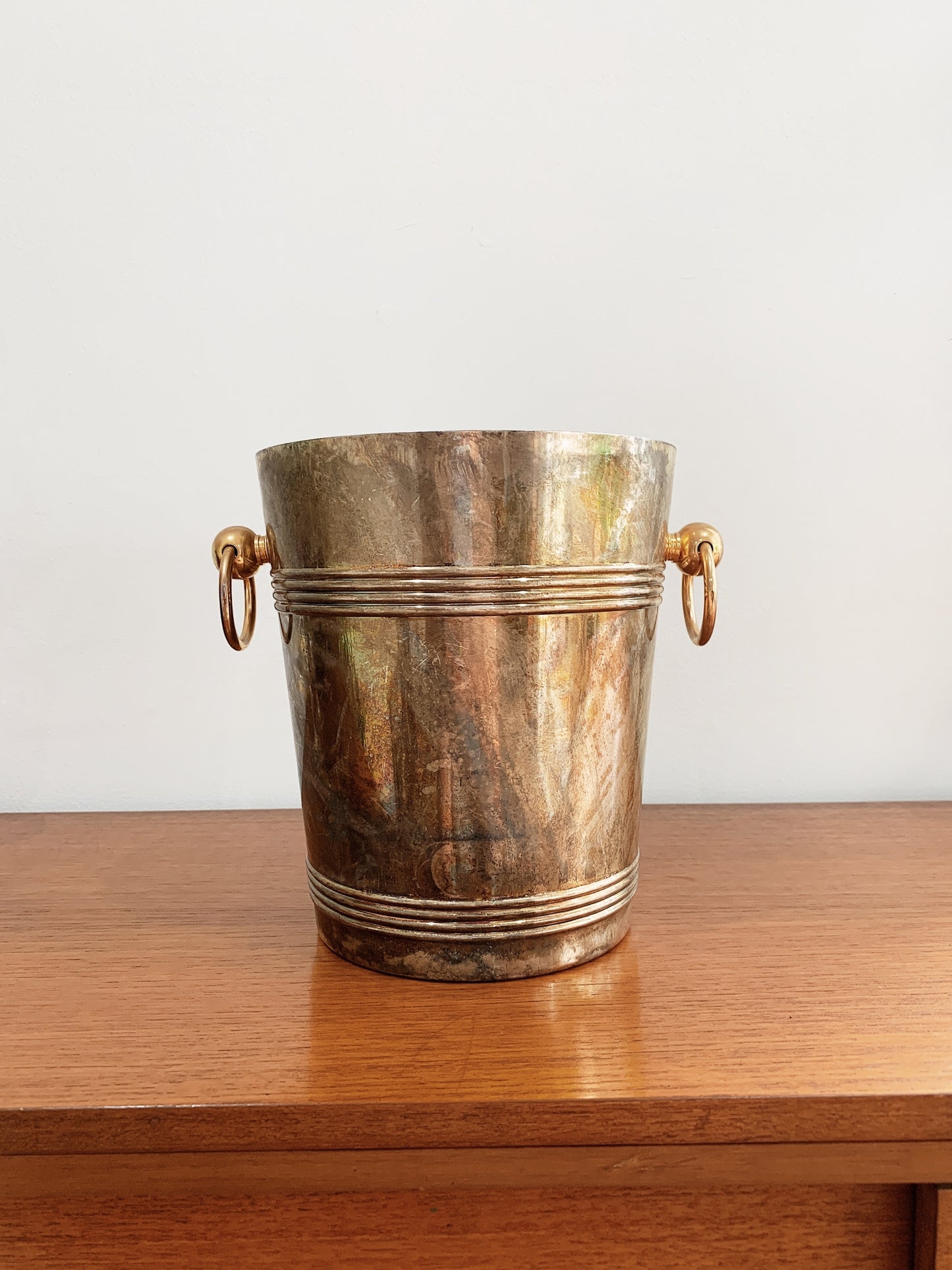 Silver & Gold Plated Brass Champagne Ice Bucket