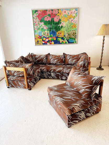 Vintage Tropical Rush Modular Sofa