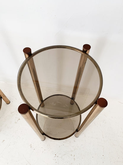 Vintage Two-tier Brass-plated Display Tower