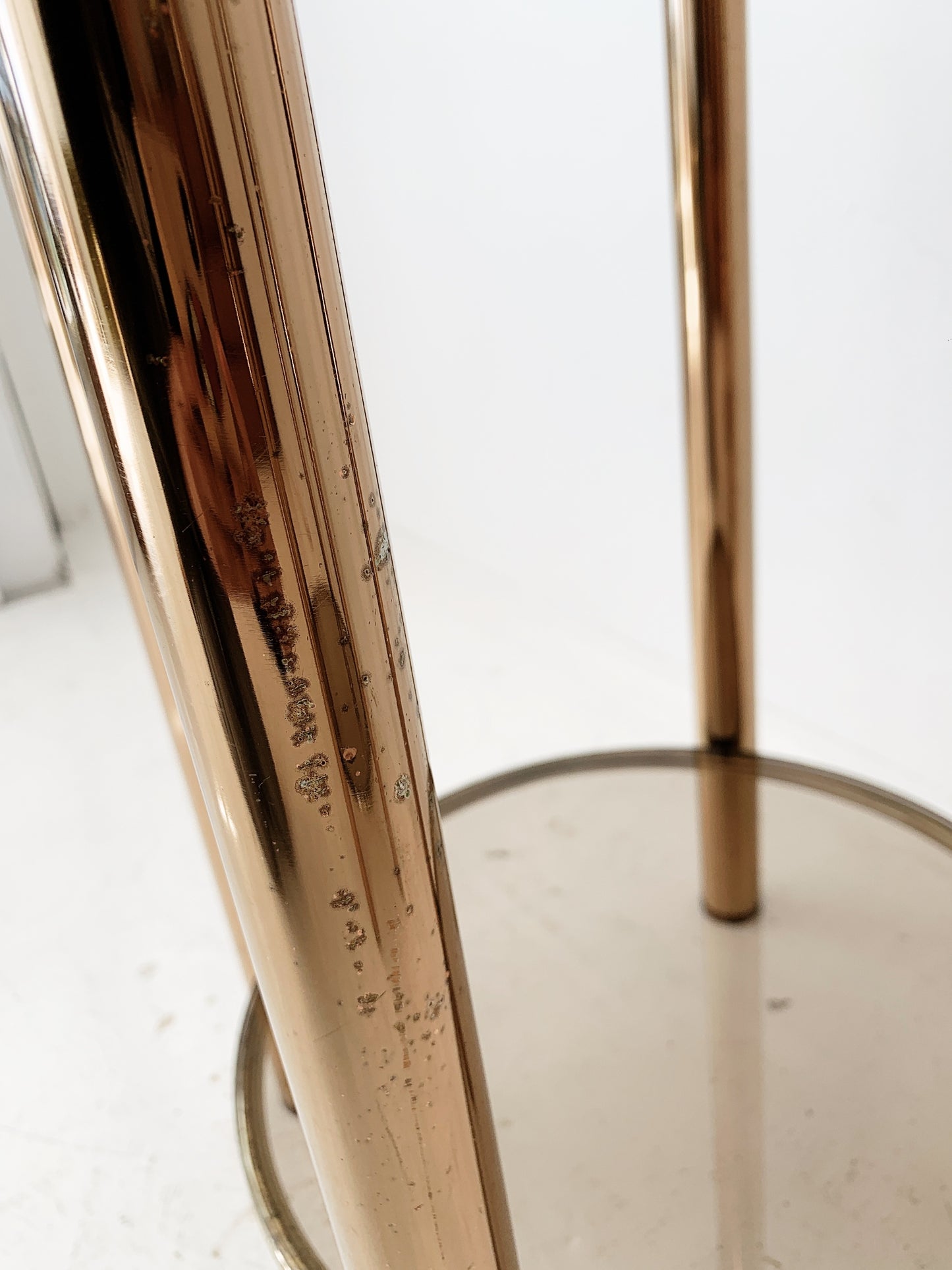 Vintage Two-tier Brass-plated Display Tower