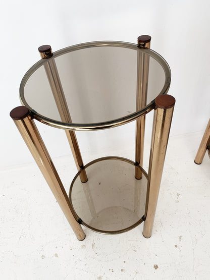 Vintage Two-tier Brass-plated Display Tower