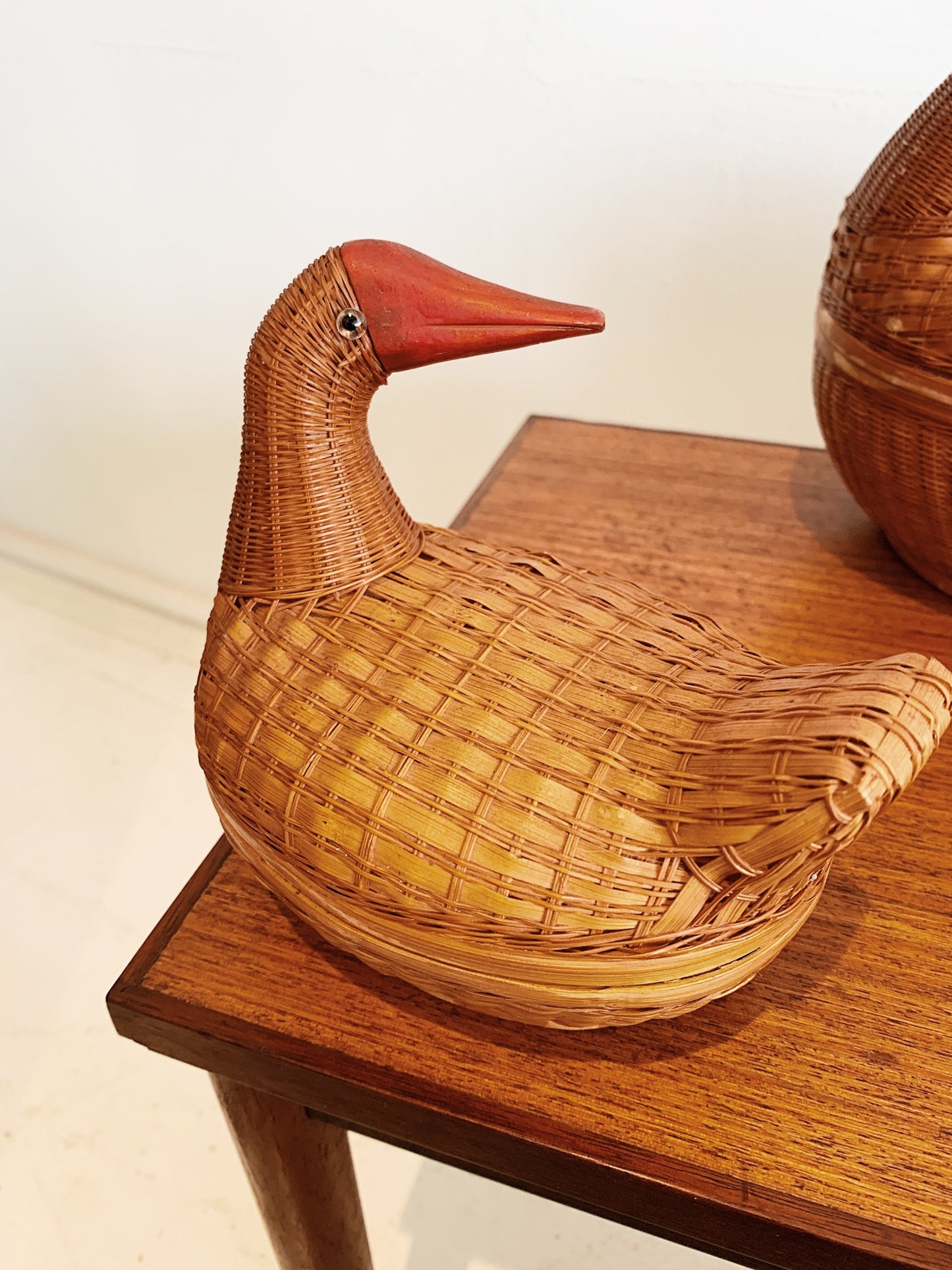 Vintage Wicker "Basket Case" Ducks (set of three)