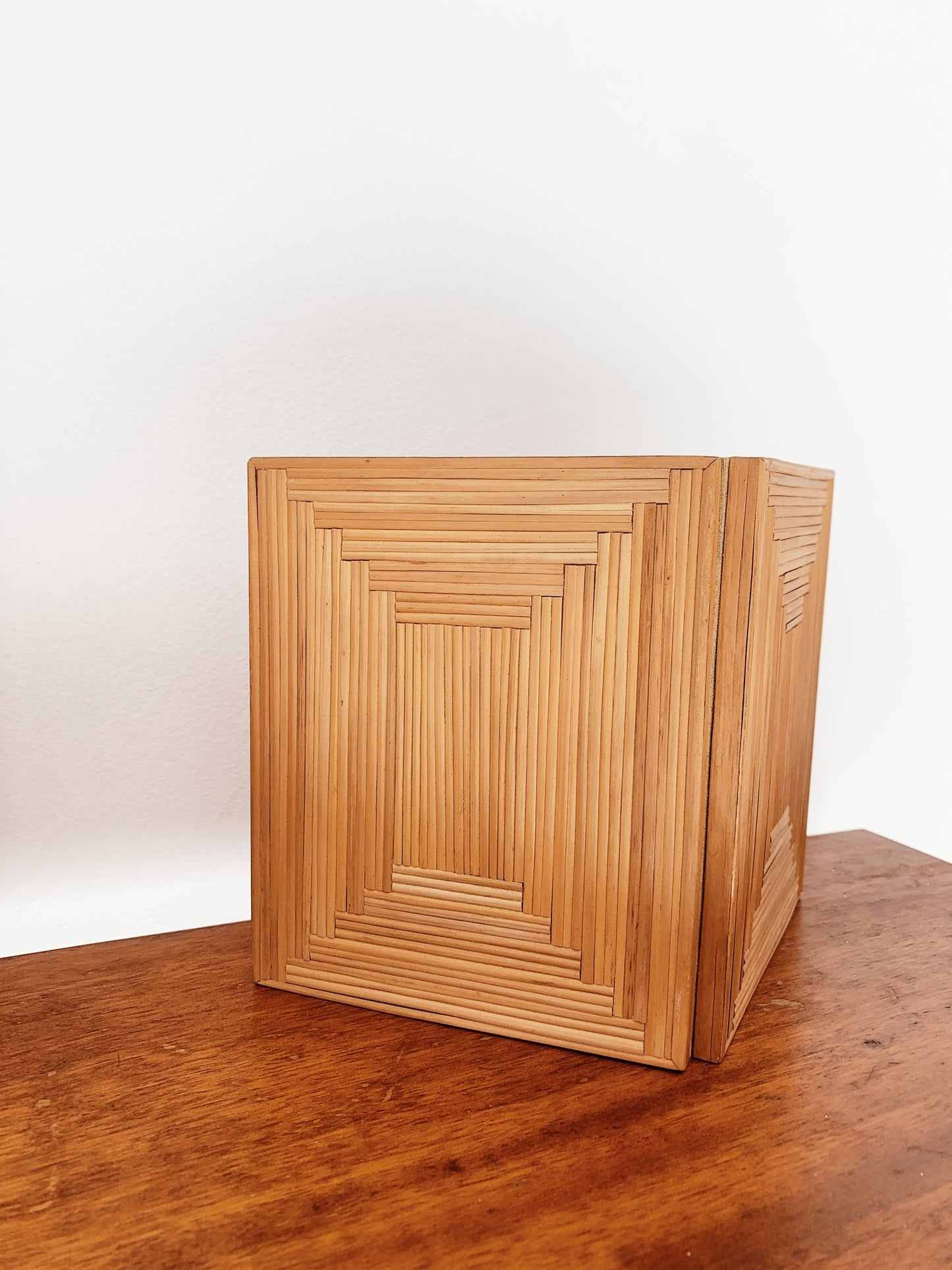 Vintage Wooden Double Photo Frame