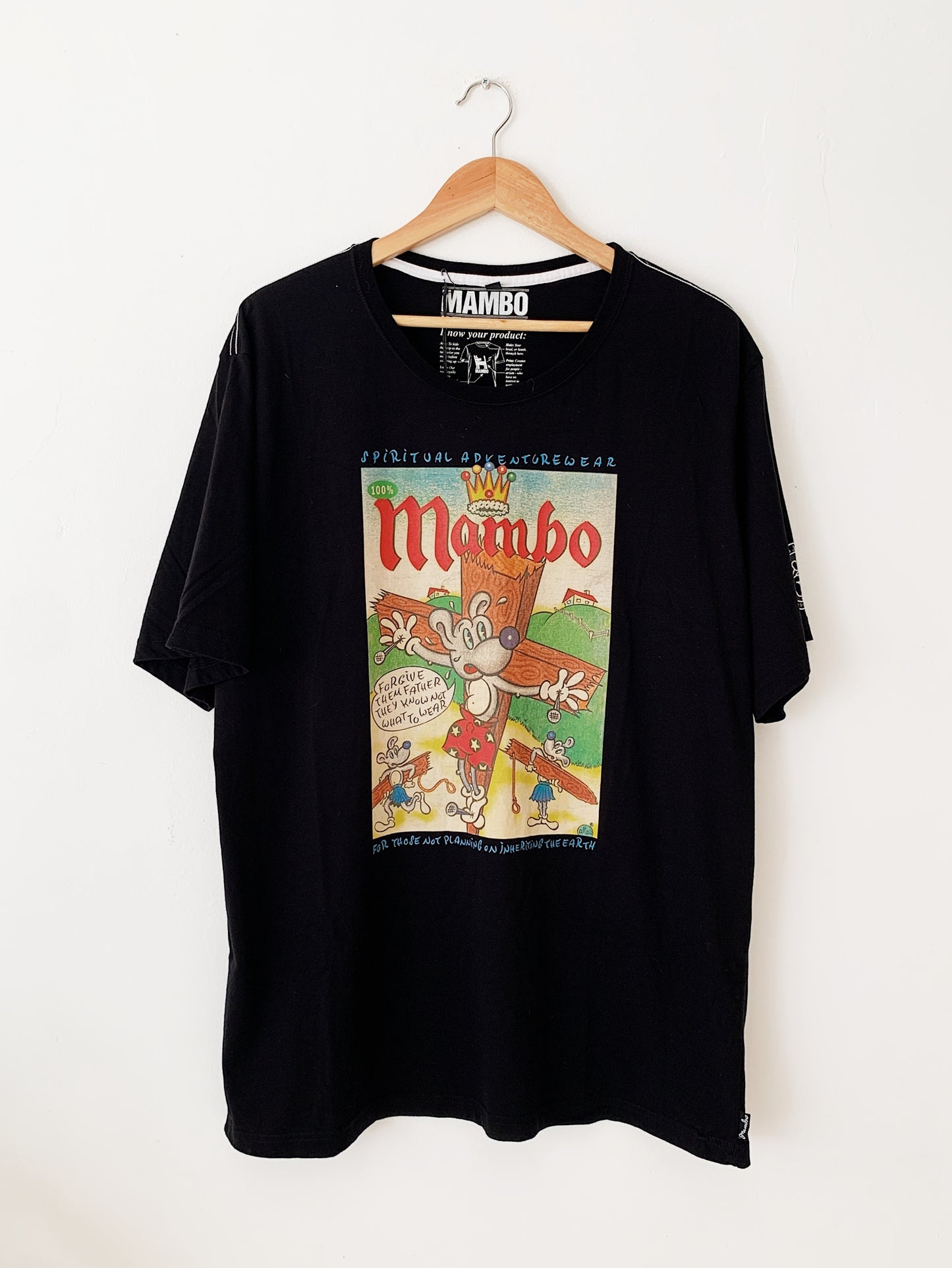 Vintage Richard Allan Mambo "Spiritual Adventurewear" Fabric Print T-Shirt